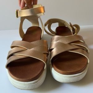 Rose gold sandals